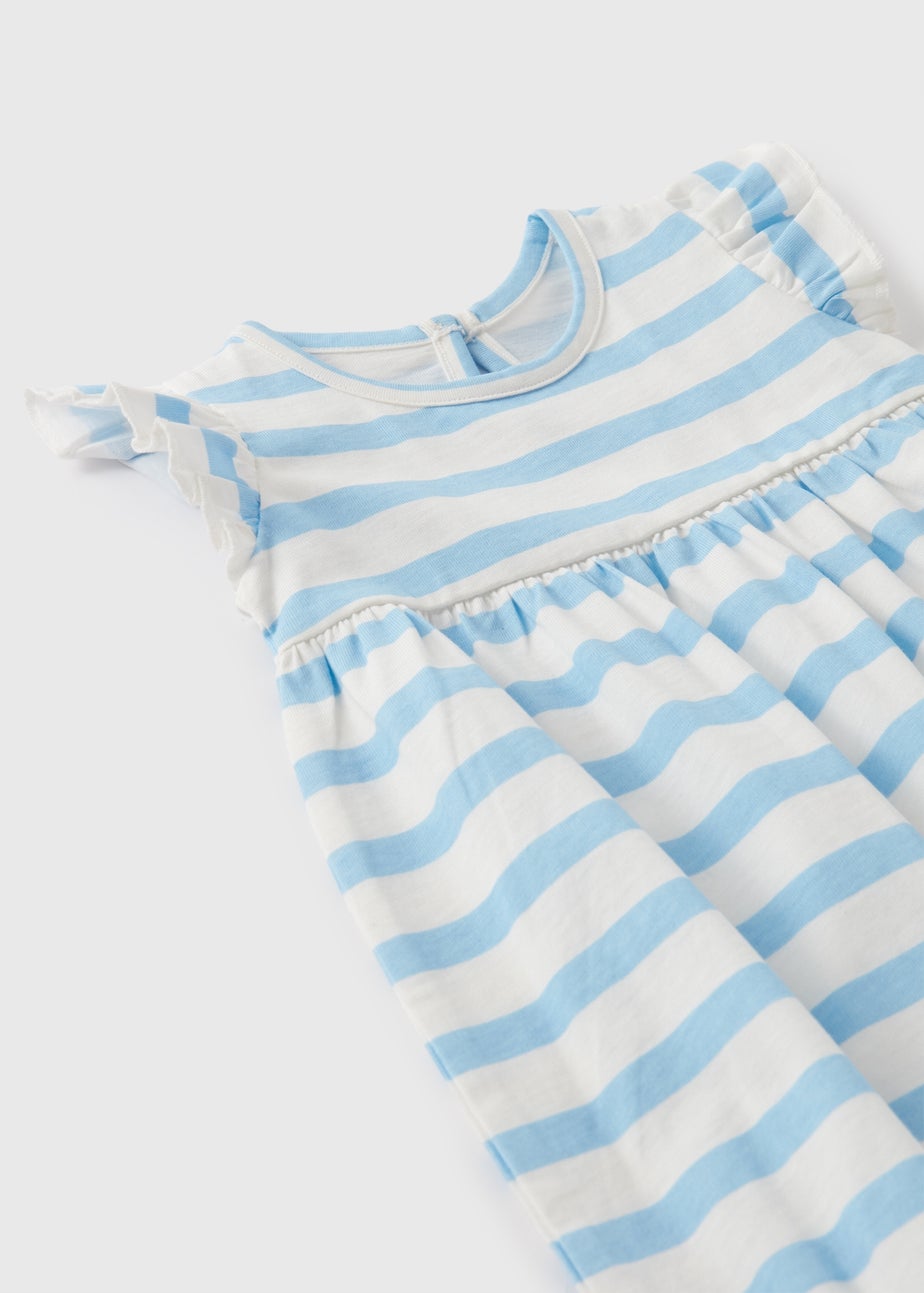 Baby White Striped Romper (Newborn-18mths)
