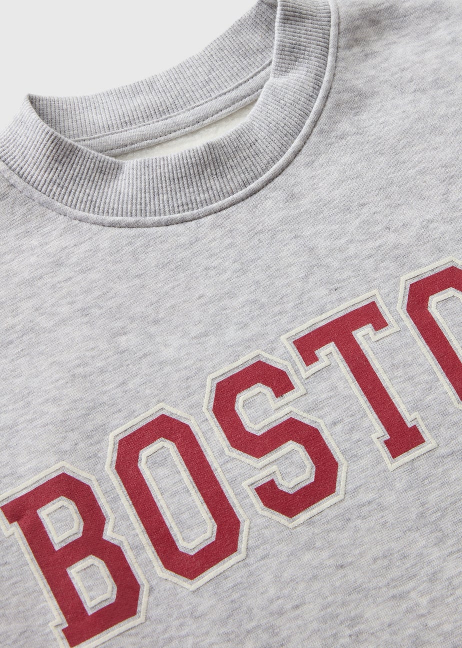 Girls Grey Boston Sweatshirt (7-15yrs)