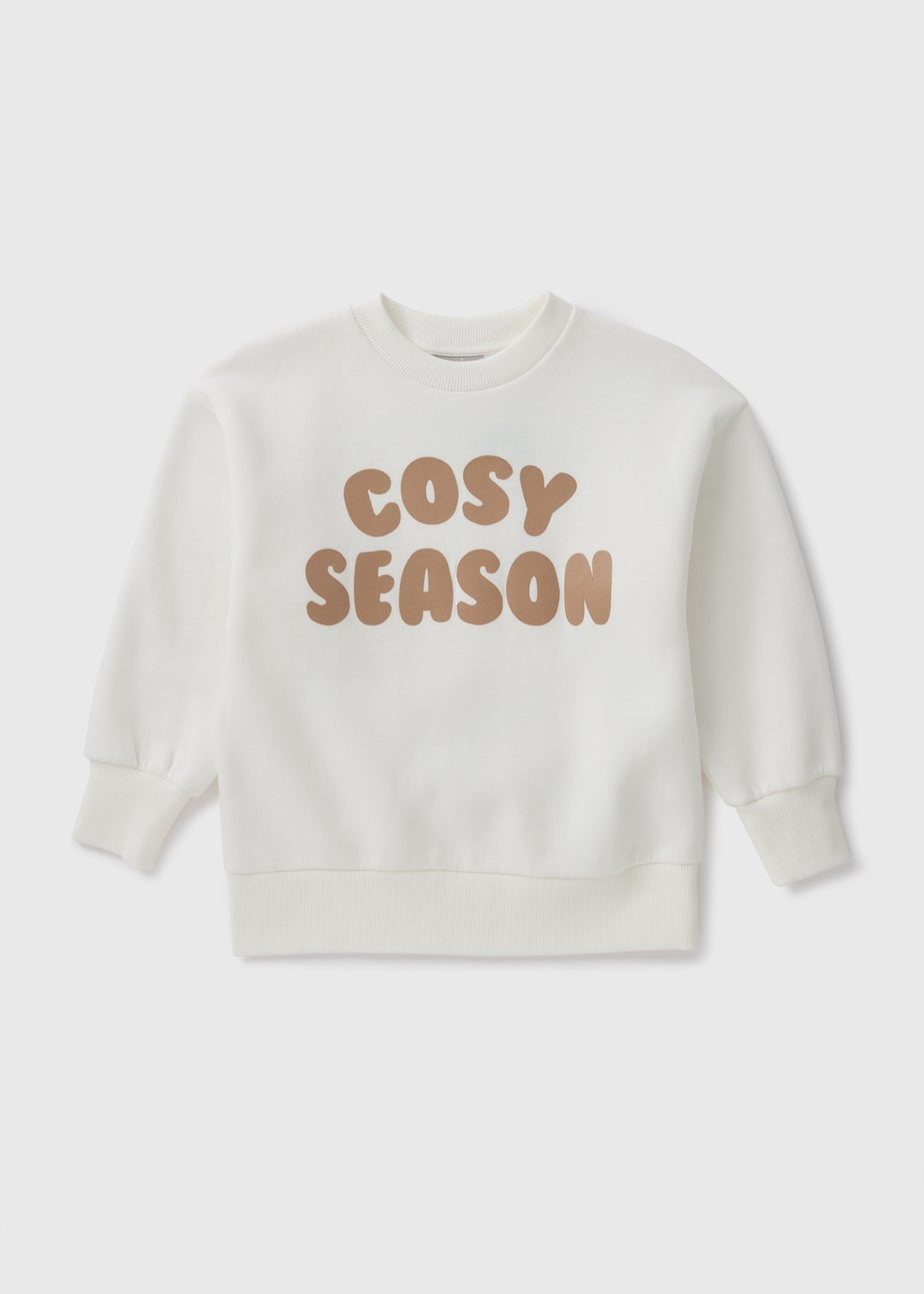 Girls Cream Cosy Season Sweatshirt (7-15yrs)