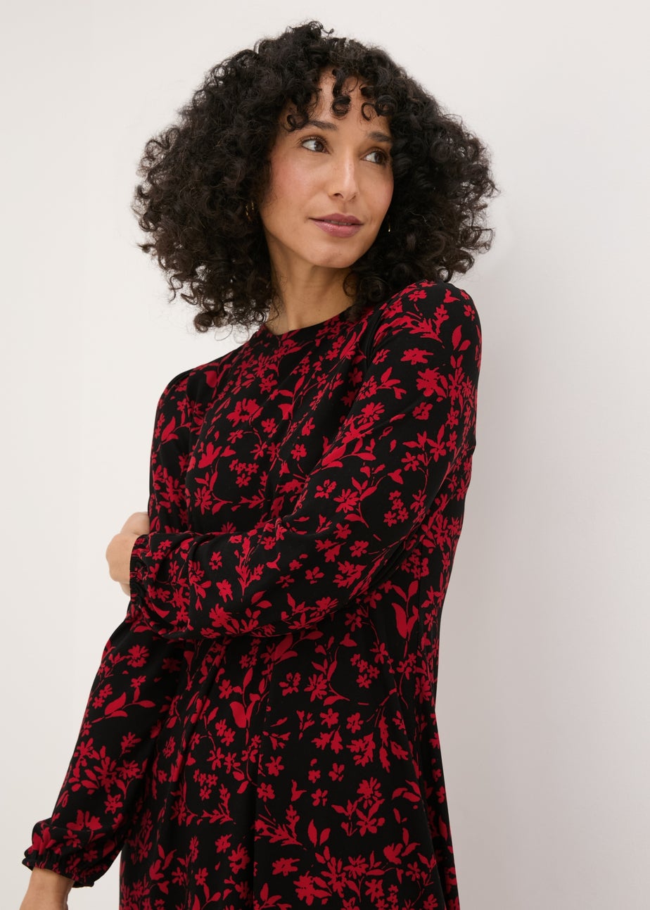 Red Floral Mini Dress