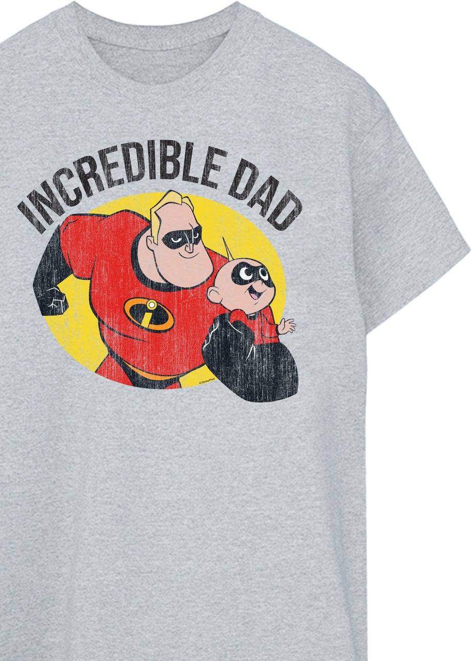 Disney Grey The Incredibles Incredible Dad Men Heather T-Shirt