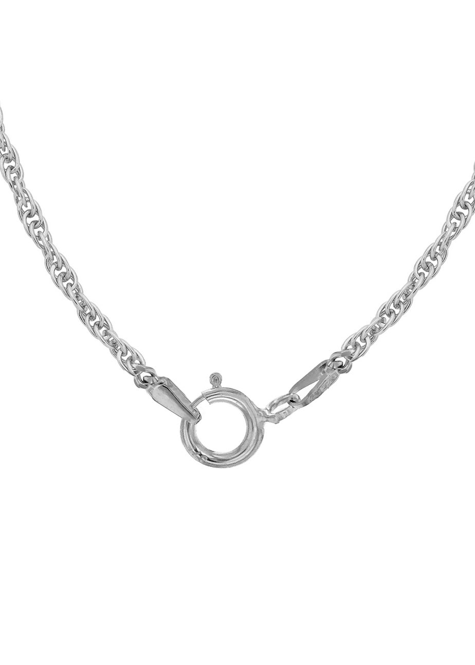 Golden Moments Sterling Silver 3-Colour Rings 'Prince of Wales' Chain Necklace