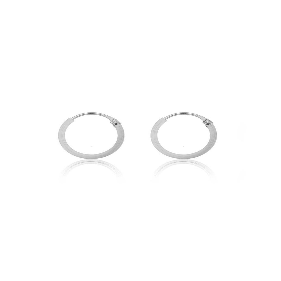 Golden Moments Sterling Silver Endless Hoops (12mm)