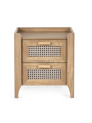 Julian Bowen Brown Sydney 2 Drawer Bedside (55 x 50 x 41cm)