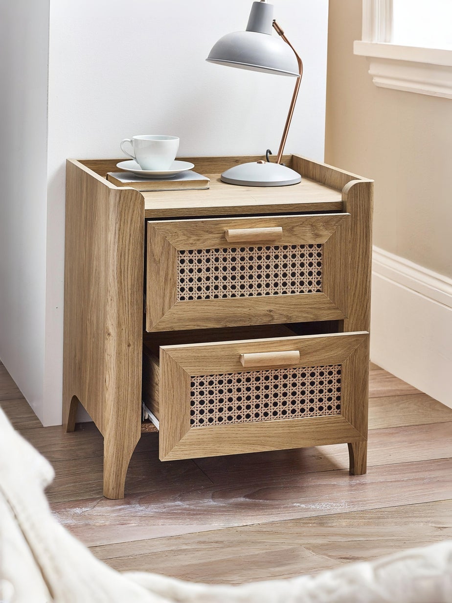 Julian Bowen Brown Sydney 2 Drawer Bedside (55 x 50 x 41cm)