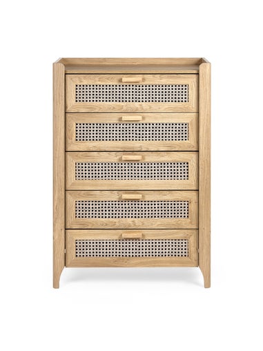 Julian Bowen Brown Sydney 5 Drawer Chest (120 x 80 x 41cm)