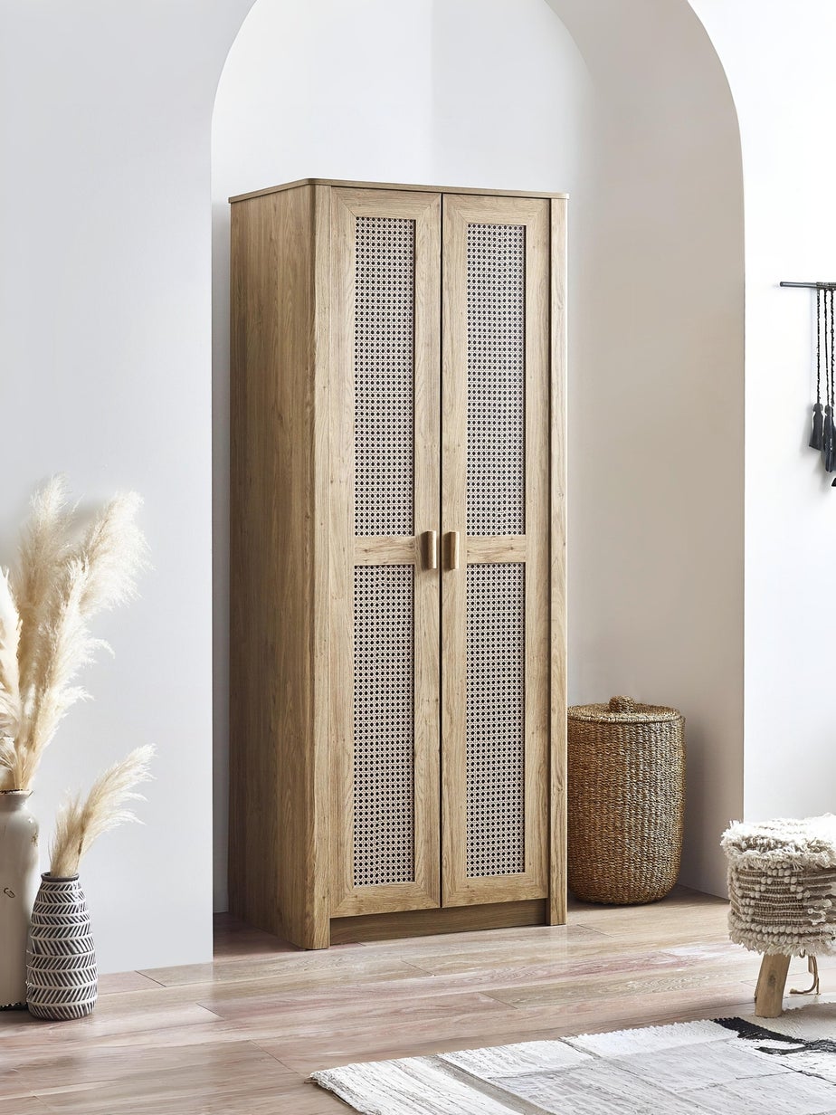 Julian Bowen Brown Sydney 2 Door Wardrobe (202 x 88 x 55cm)
