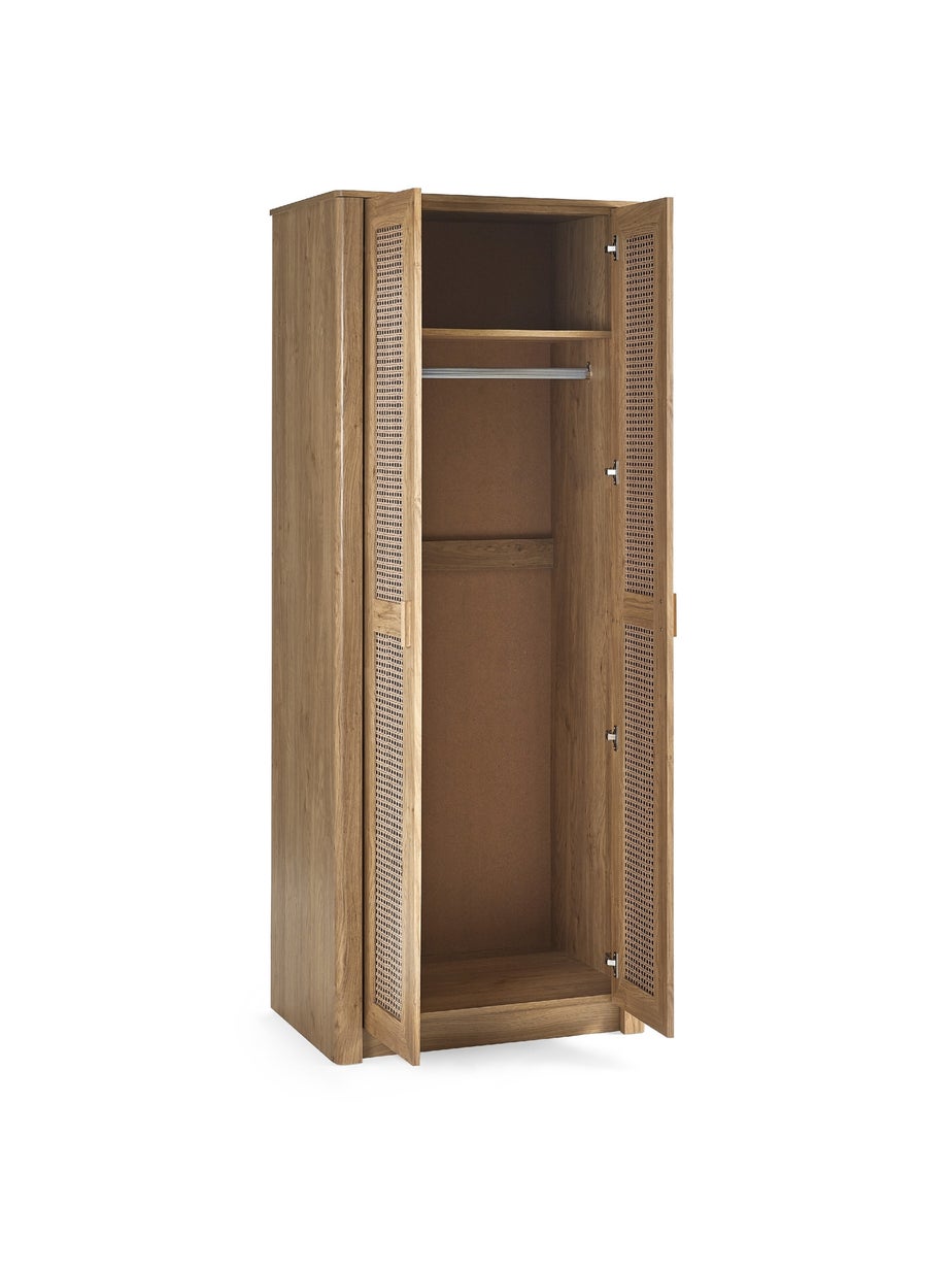 Julian Bowen Brown Sydney 2 Door Wardrobe (202 x 88 x 55cm)