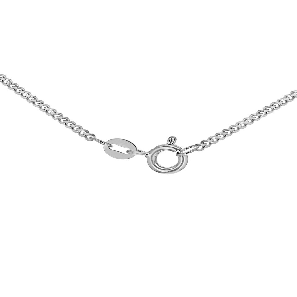 Golden Moments Sterling Silver White CZ Heart Necklace