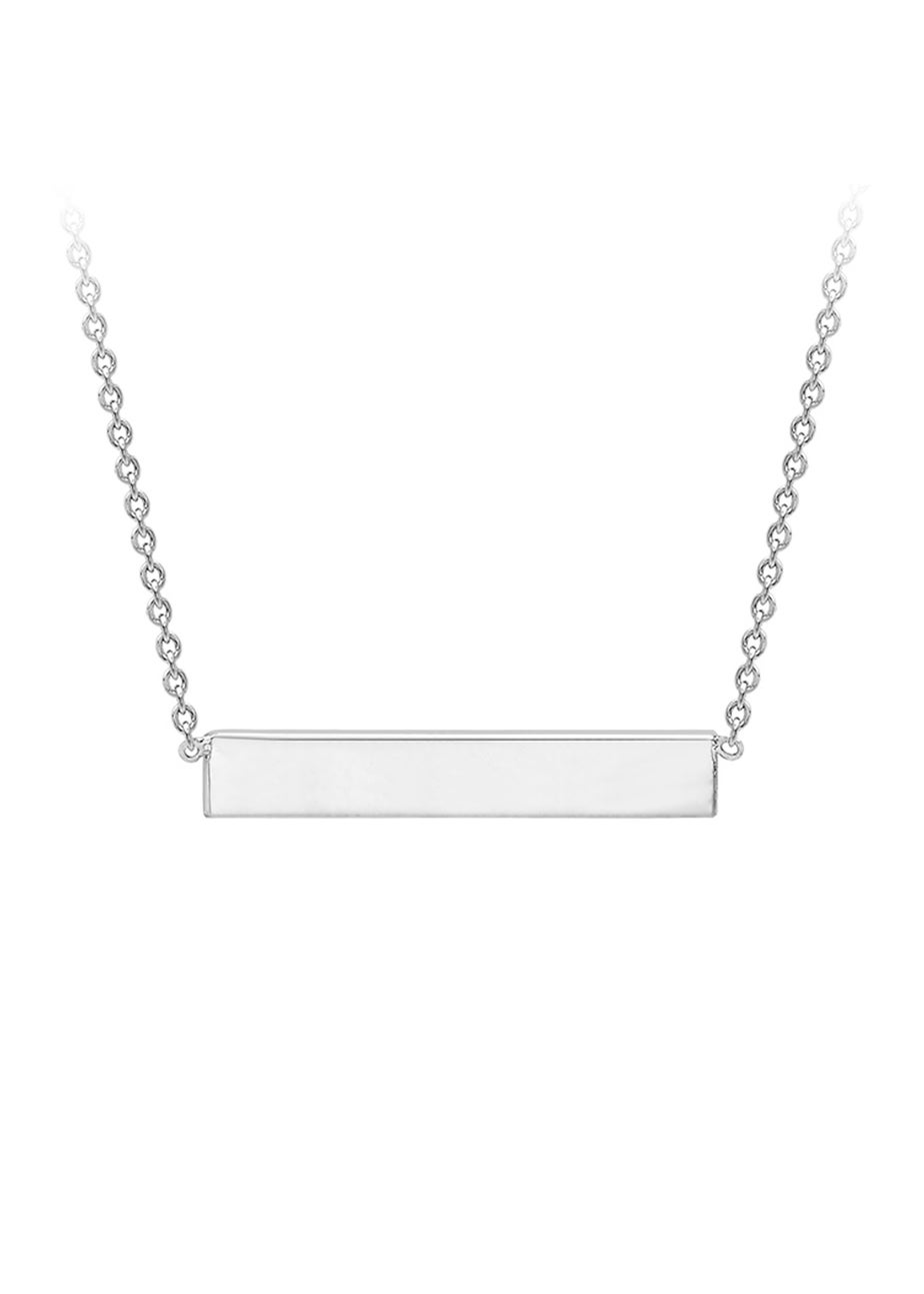 Golden Moments Sterling Silver Horizontal-Bar Necklace