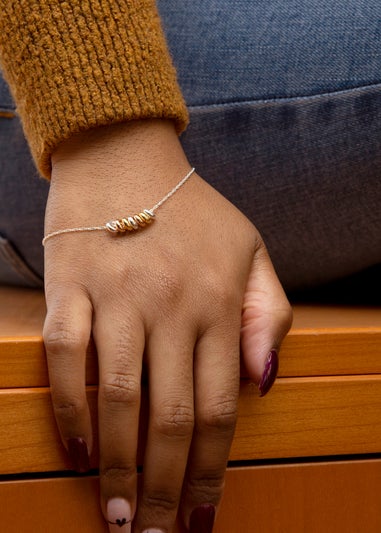 Golden Moments Sterling Silver 'Lucky Rings' Chain Bracelet