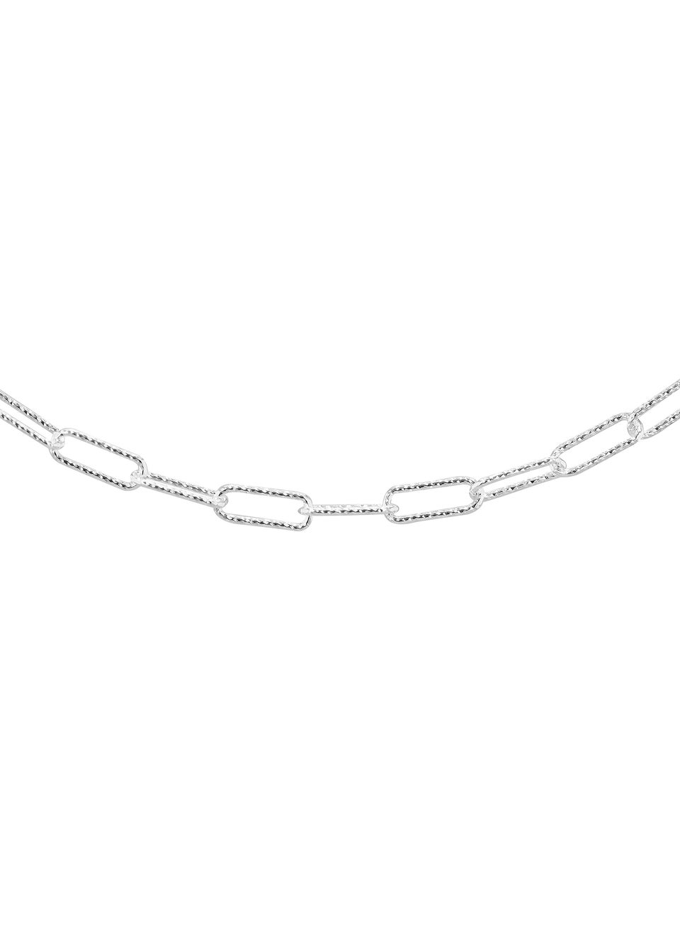 Golden Moments Sterling Silver Diamond Cut Thin Paper Chain