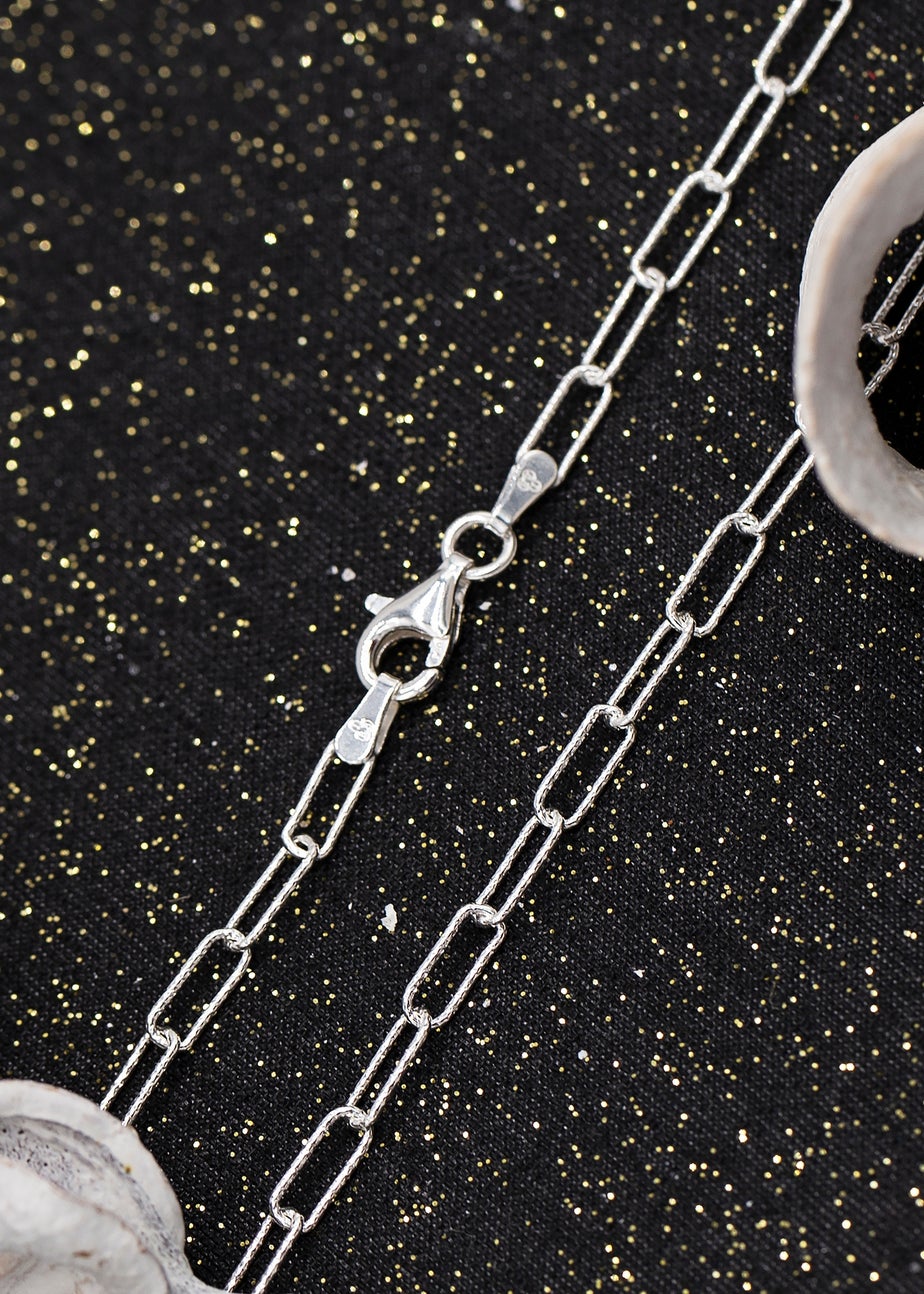 Golden Moments Sterling Silver Diamond Cut Thin Paper Chain