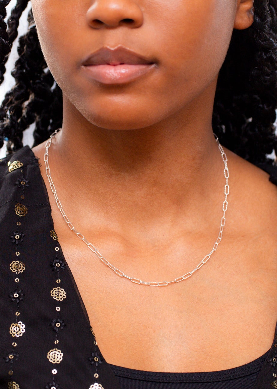 Golden Moments Sterling Silver Diamond Cut Thin Paper Chain