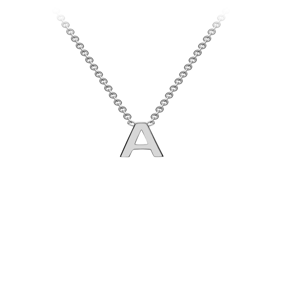 Golden Moments Sterling Silver 'A' Initial  Necklace