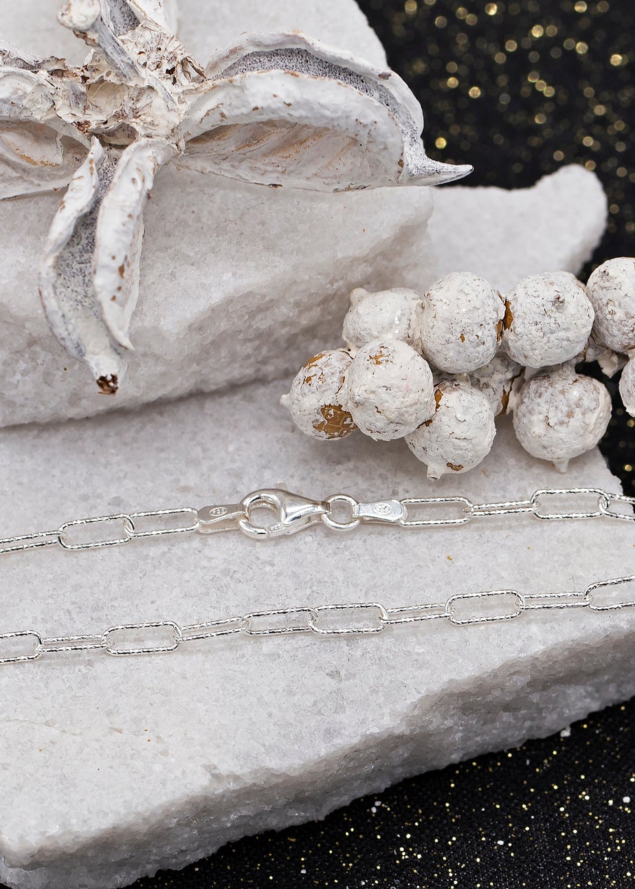 Golden Moments Sterling Silver Diamond Cut Thin Paper Bracelet