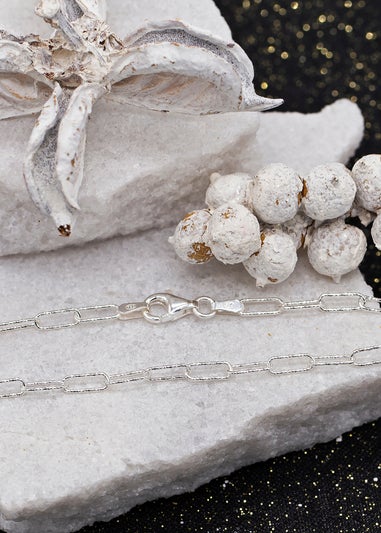 Golden Moments Sterling Silver Diamond Cut Thin Paper Bracelet