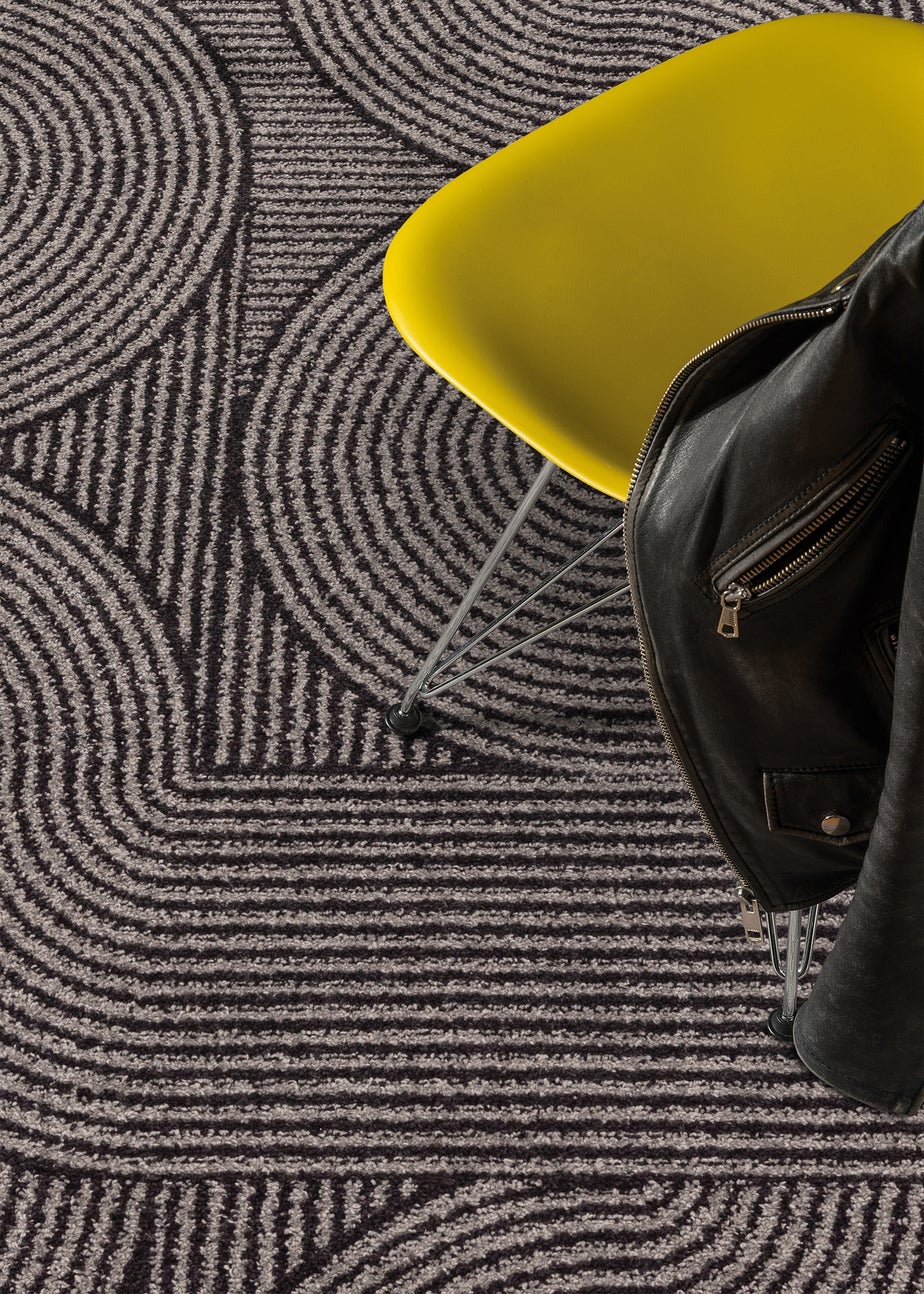 Asiatic Muse Grey/Black Swirl Rug