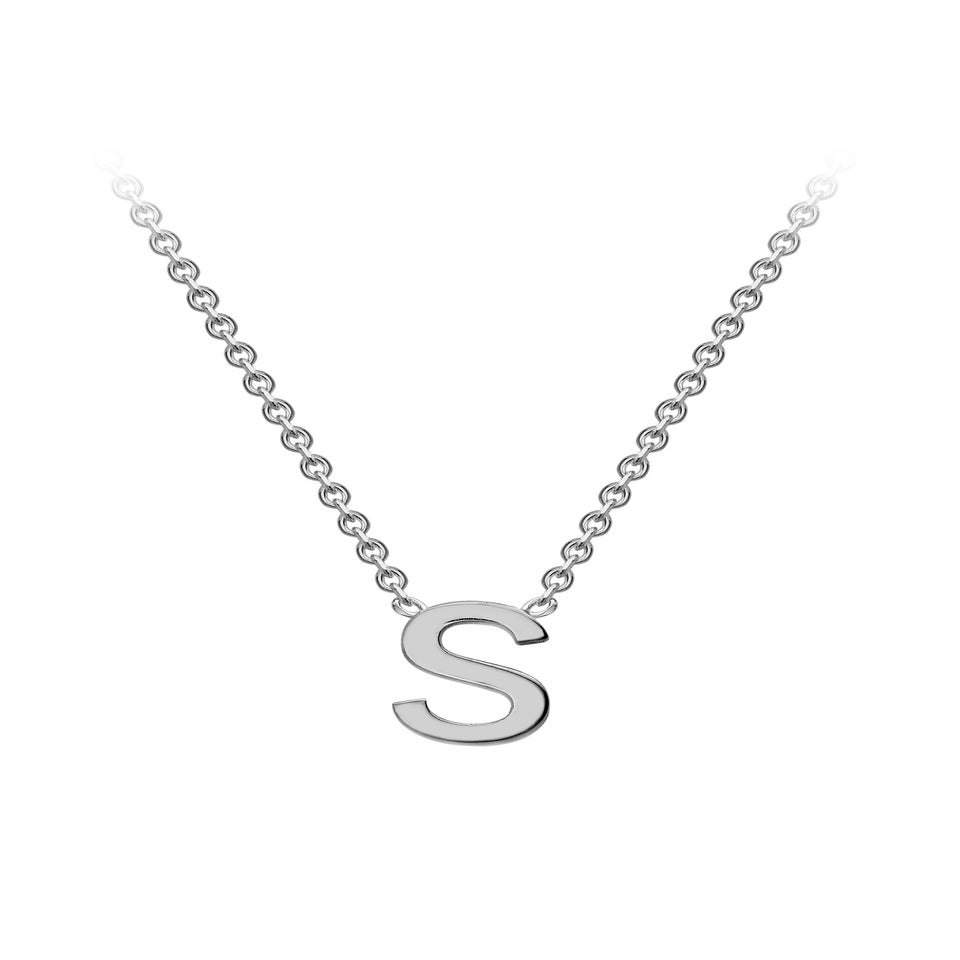 Golden Moments Sterling Silver 'S' Initial  Necklace