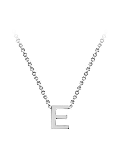 Golden Moments Sterling Silver 'E' Initial Necklace