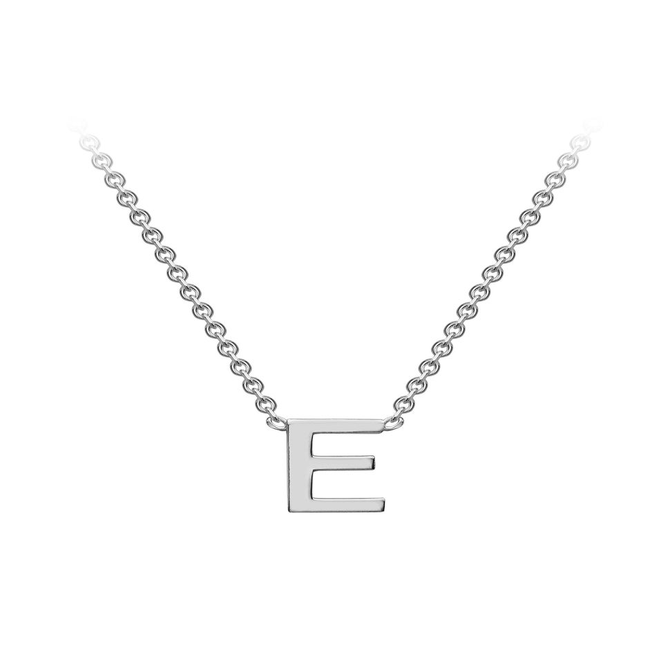 Golden Moments Sterling Silver 'E' Initial  Necklace