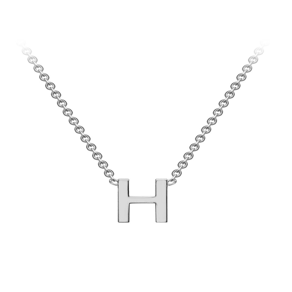 Golden Moments Sterling Silver 'H' Initial  Necklace