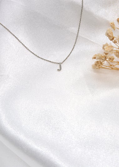 Golden Moments Sterling Silver 'J' Initial Necklace