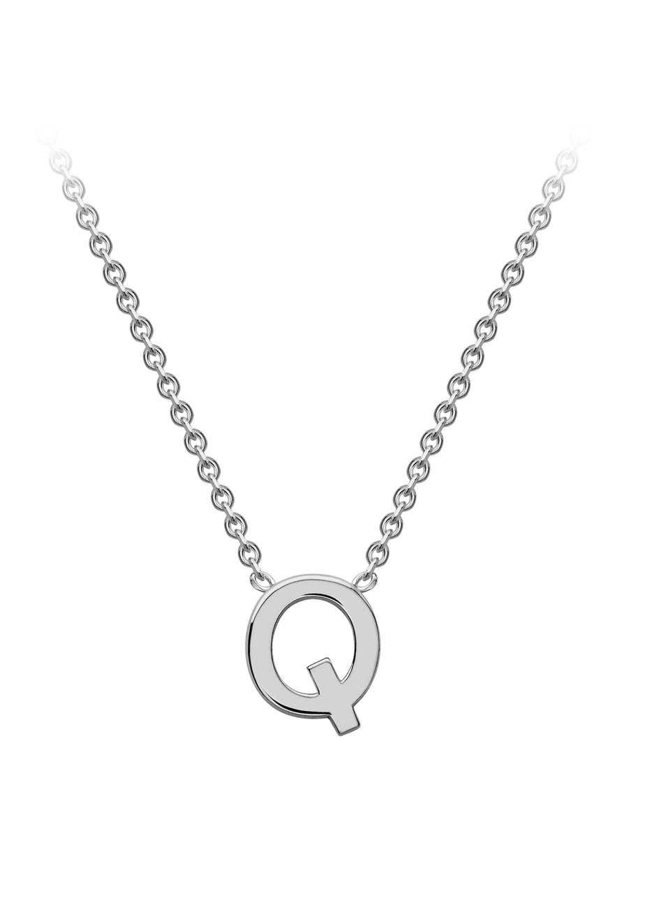 Golden Moments Sterling Silver 'Q' Initial  Necklace