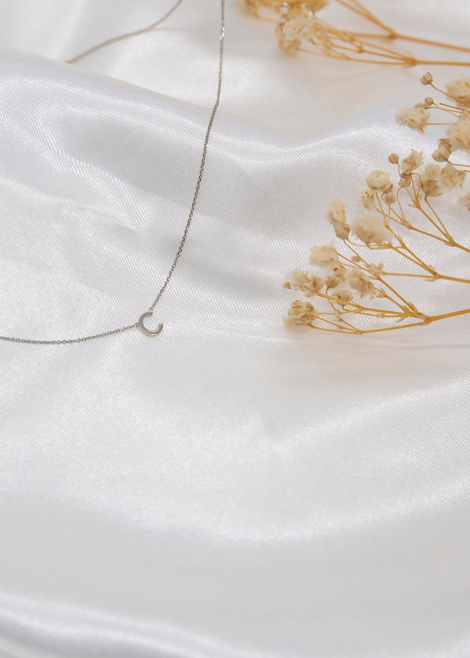 Golden Moments Sterling Silver 'C' Initial Necklace