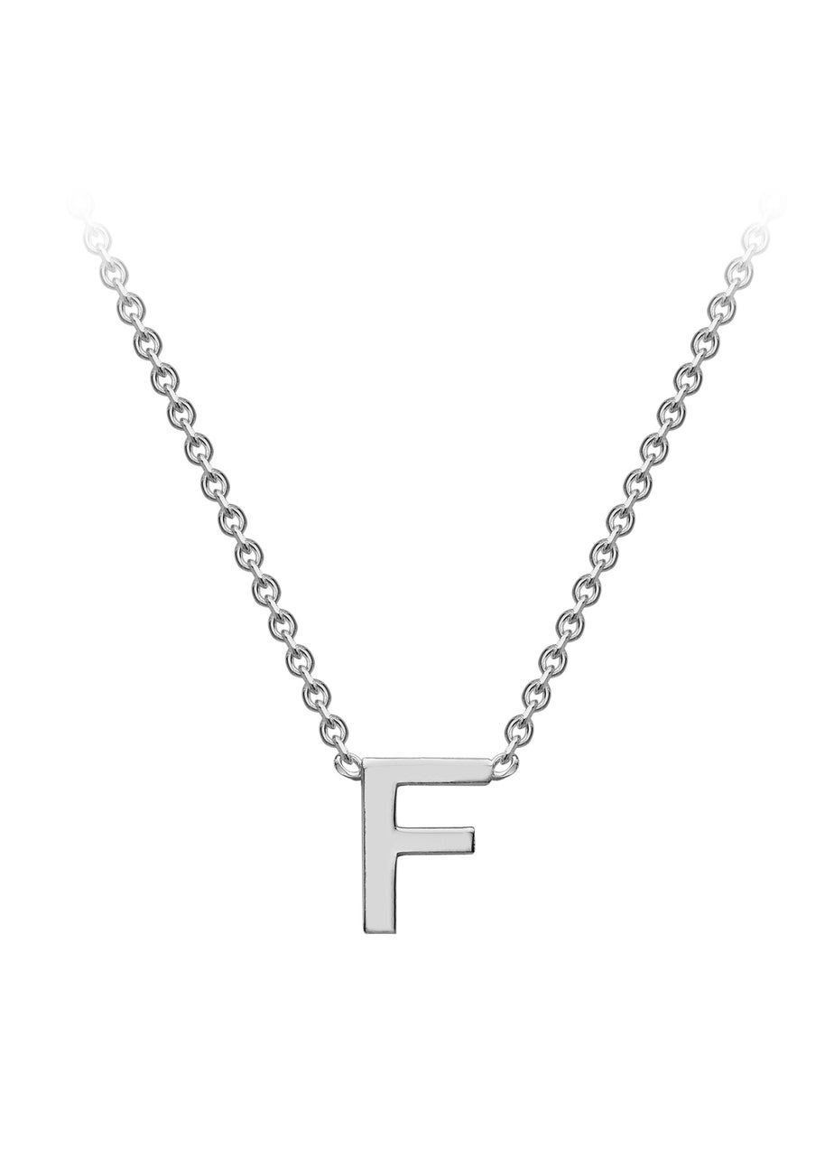Golden Moments Sterling Silver 'F' Initial  Necklace