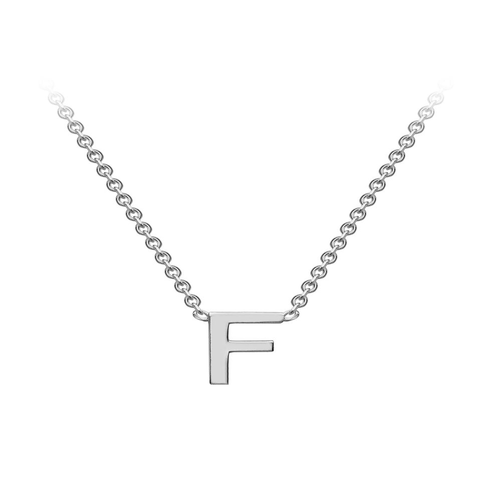 Golden Moments Sterling Silver 'F' Initial  Necklace