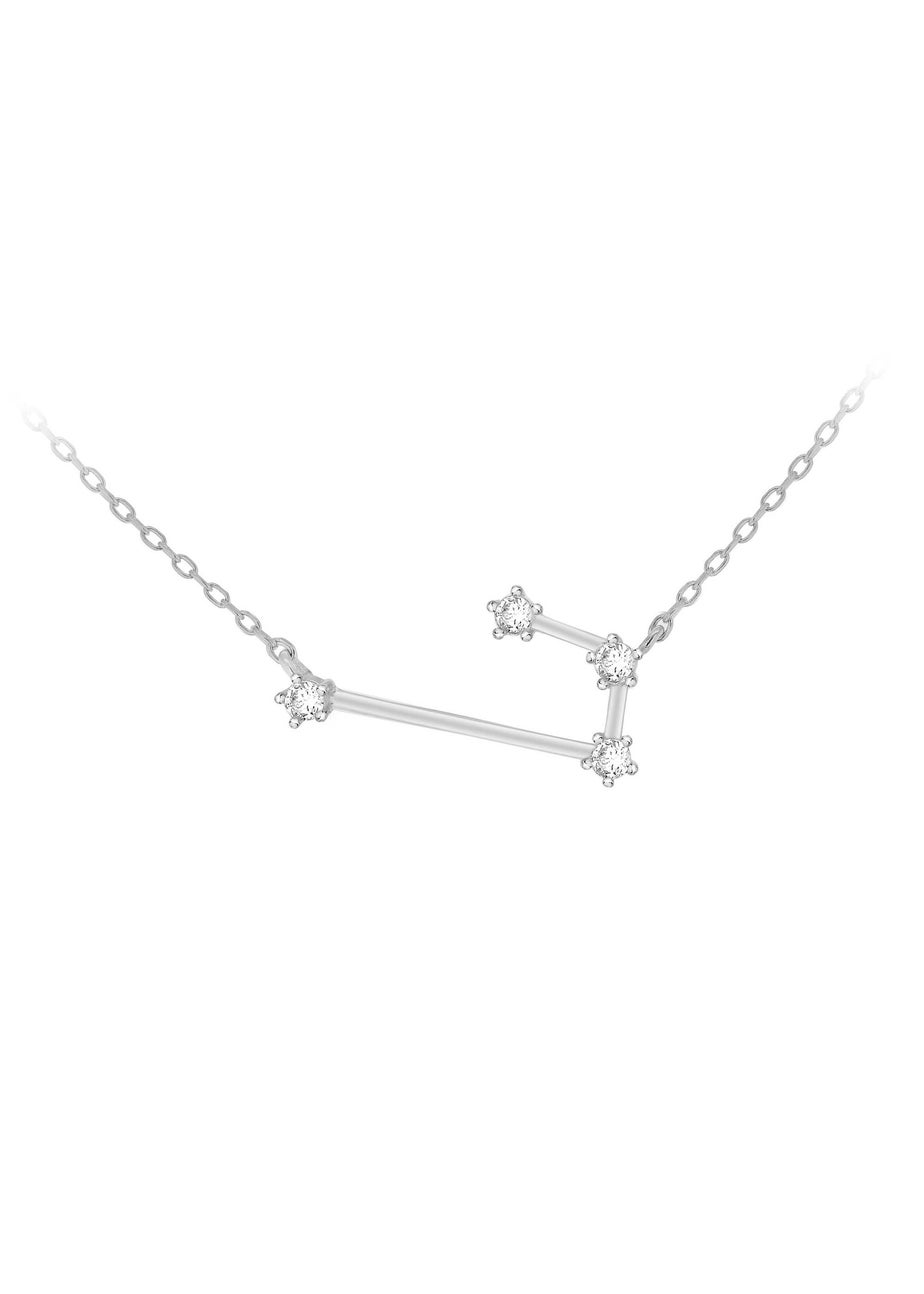 Golden Moments Sterling Silver Aries Star Constellation Necklace