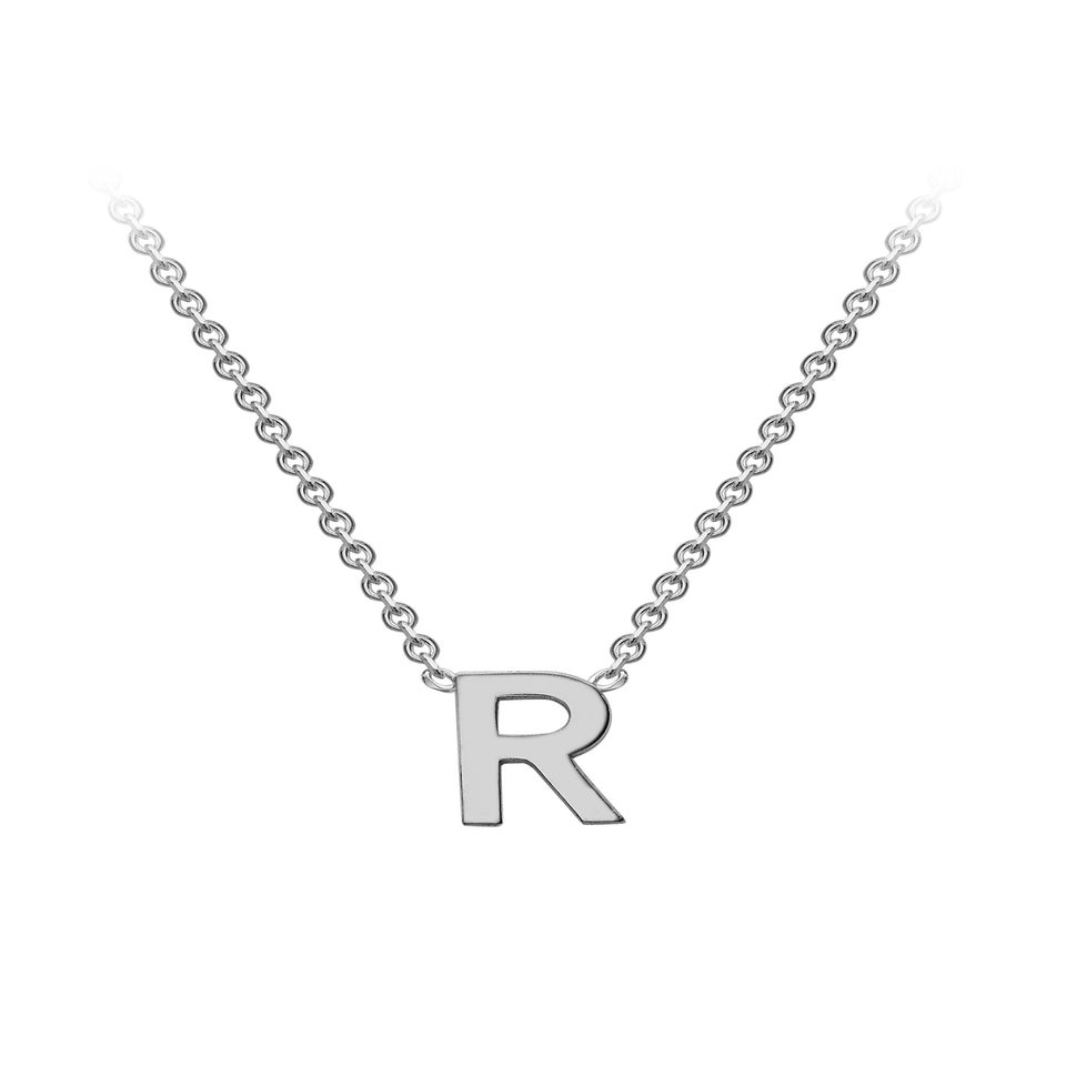 Golden Moments Sterling Silver 'R' Initial  Necklace
