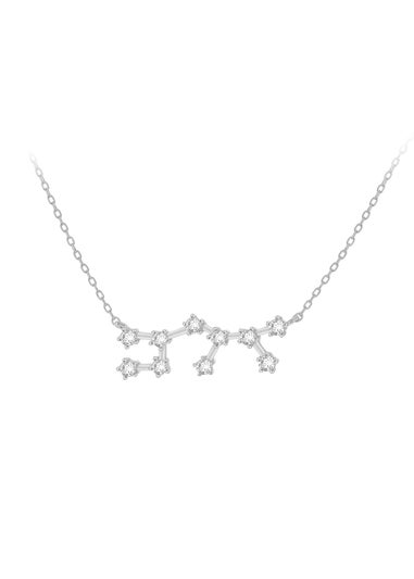 Golden Moments Sterling Silver Sagittarius Star Constellation Necklace