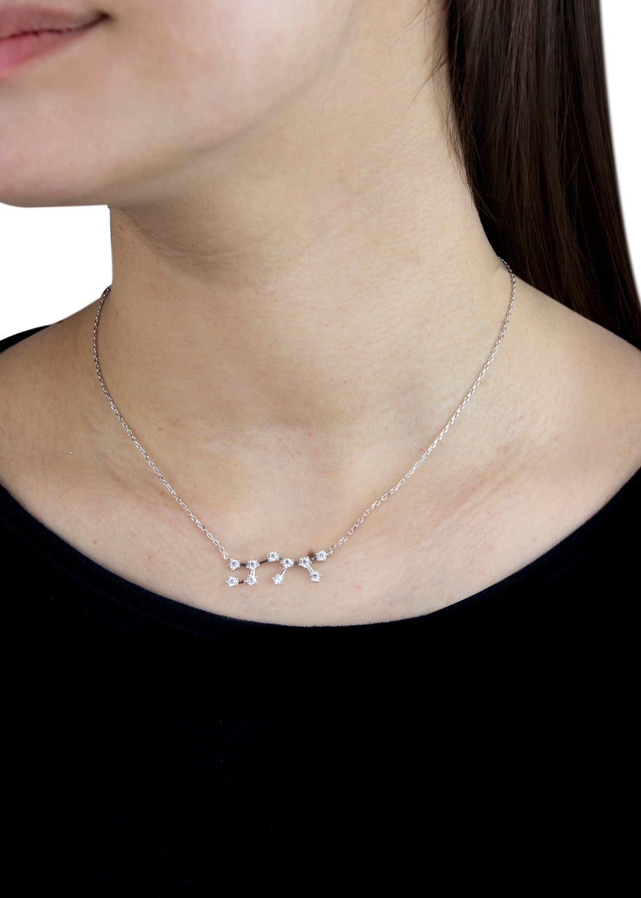 Golden Moments Sterling Silver Sagittarius Star Constellation Necklace