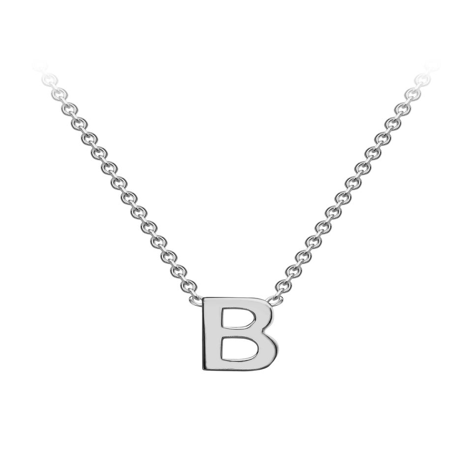 Golden Moments Sterling Silver 'B' Initial  Necklace