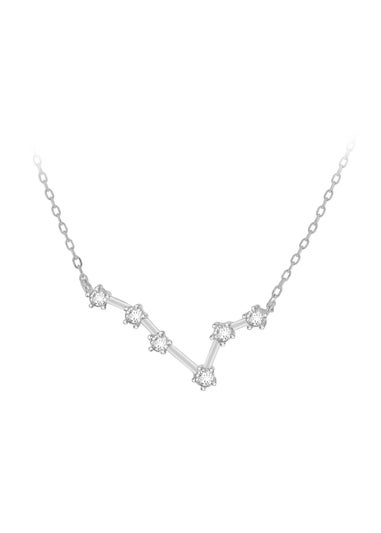 Golden Moments Sterling Silver Pisces Star Constellation Necklace