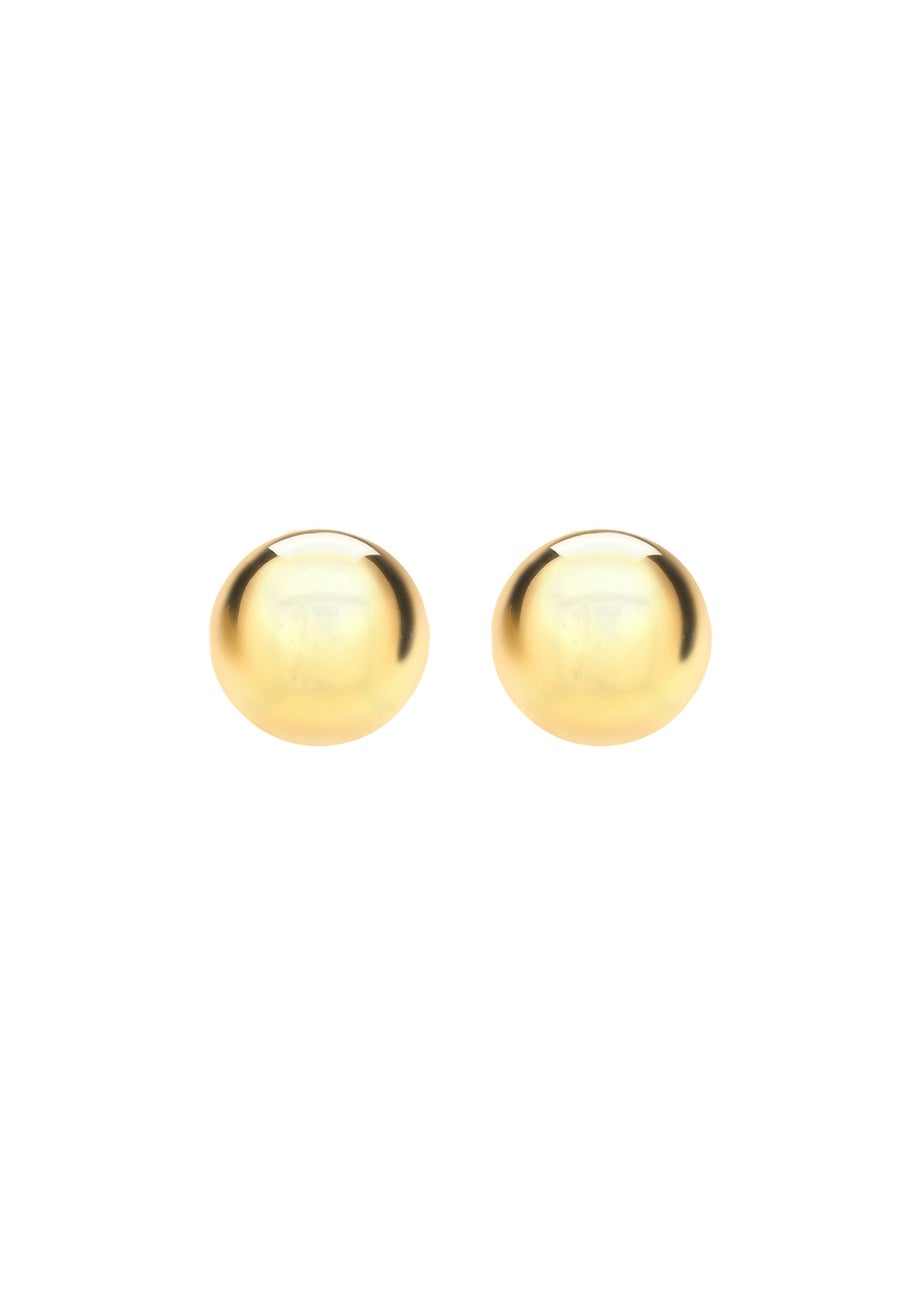 Golden Moments Yellow Gold Plated Ball Studs (8mm )