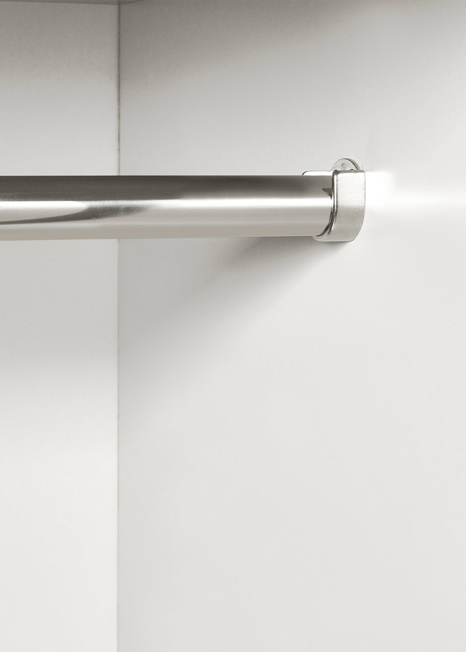 Julian Bowen Alba 2 Door Wardrobe in White and Oak (202 x 77 x 53cm)