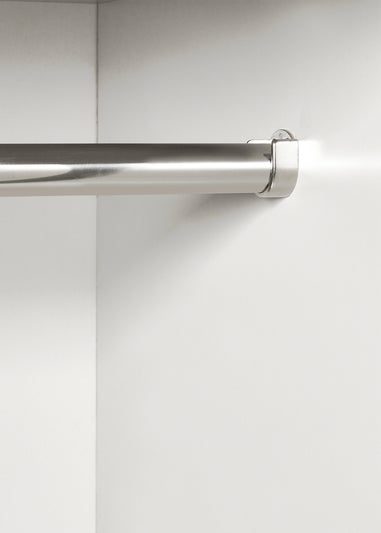 Julian Bowen Alba 2 Door Wardrobe in White and Oak (202 x 77 x 53cm)