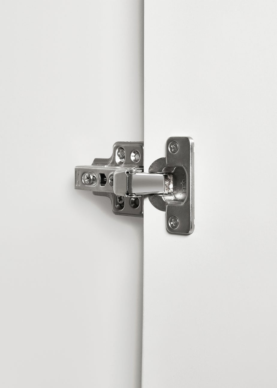 Julian Bowen Alba 2 Door Wardrobe in White and Oak (202 x 77 x 53cm)