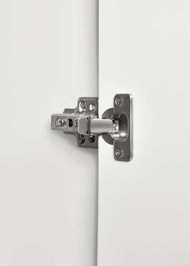 Julian Bowen Alba 2 Door Wardrobe in White and Oak (202 x 77 x 53cm)