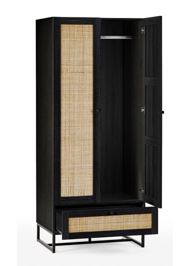 Julian Bowen Padstow Wardrobe in Black (190 x 80 x 56cm)