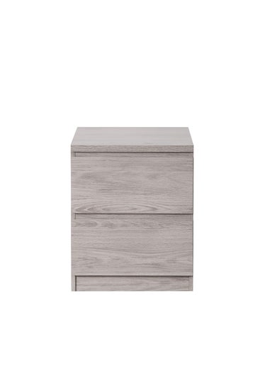 Julian Bowen Jupiter 2 Drawer Bedside in Grey Oak (57 x 45 x 45cm)