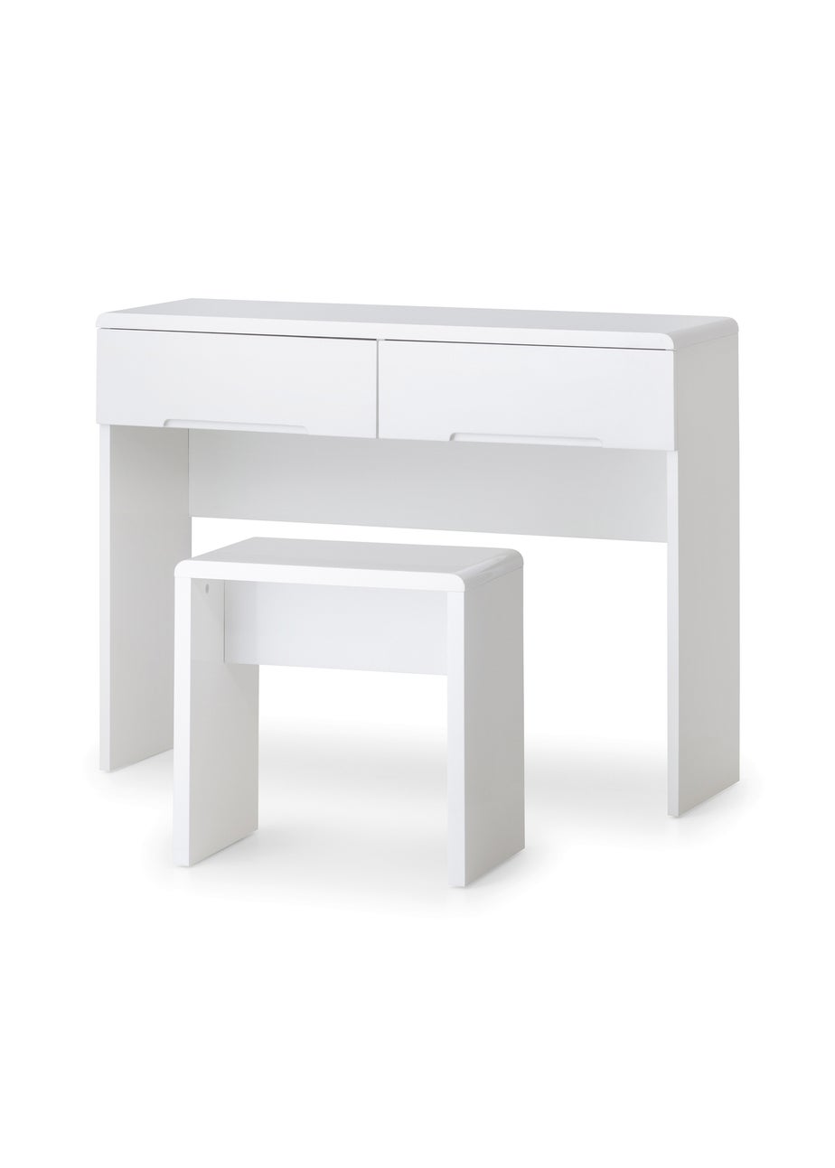 Julian Bowen Manhattan Dressing Stool in White (46 x 45 x 30cm)