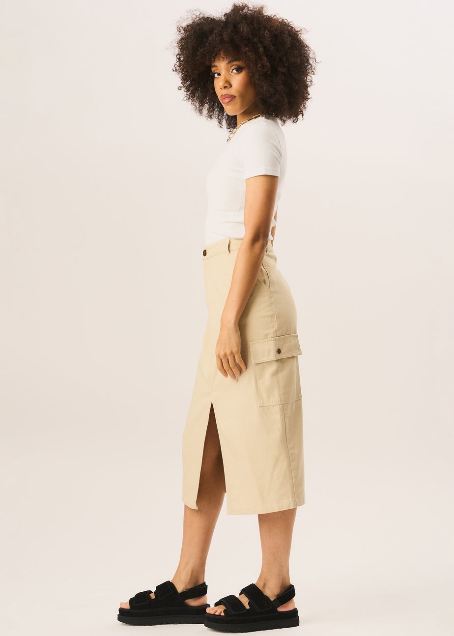 Gini London Stone Cargo Midi Skirt