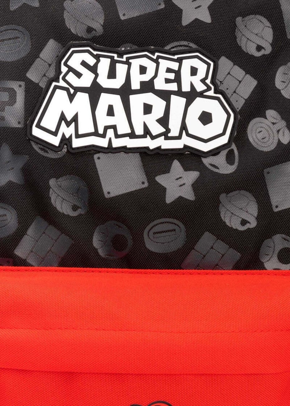 Super Mario Black/Red All-Over Print Backpack