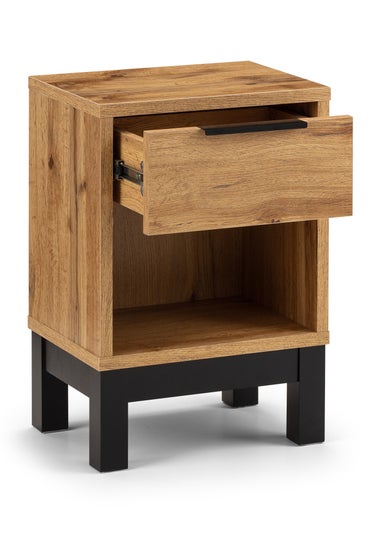 Julian Bowen Bali 1 Drawer Bedside in Light Brown (50 x 35 x 26cm)