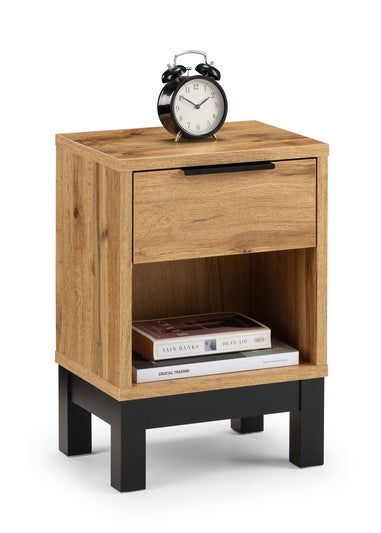 Julian Bowen Bali 1 Drawer Bedside in Light Brown (50 x 35 x 26cm)
