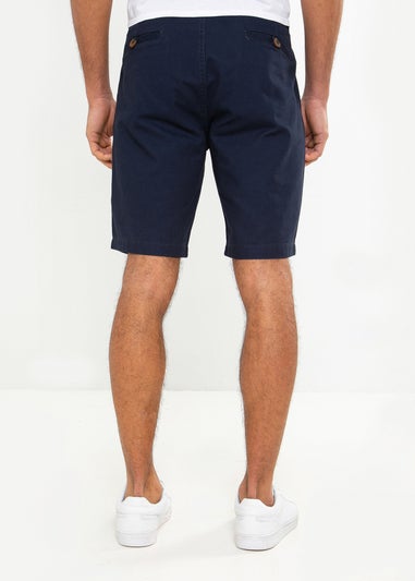Threadbare Navy Regular Fit Cotton Chino Shorts